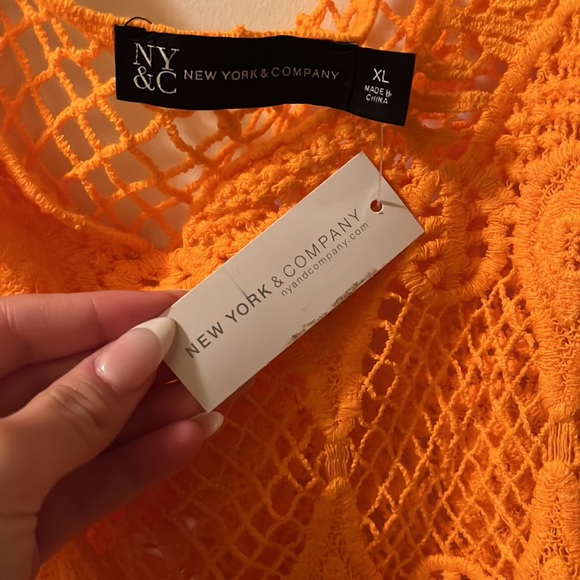 Brand new orange crochet vest - Picture 2 of 3